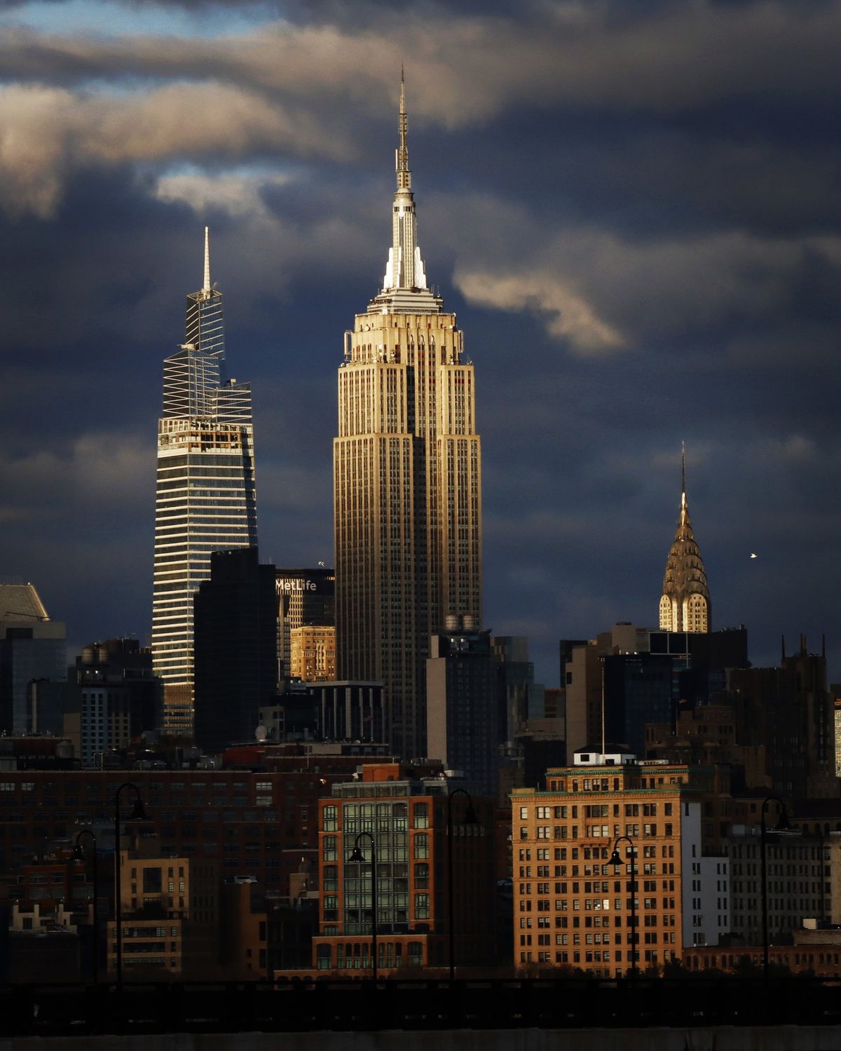 Manhattan skyline at dusk
